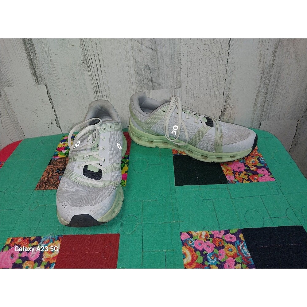 On Cloudgo Shoes Womens 11 Gray Green Sneakers Running Helion Cloudtec